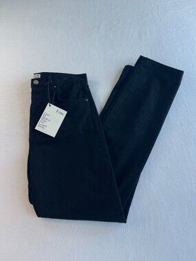 NWT TOTEME Ease Loose Fit Denim Jeans Black Rinse 27/34 Full Length